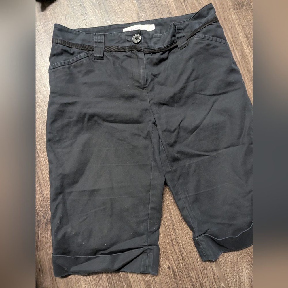 Smart Set Black Dress Pants with Inner Waistband Details